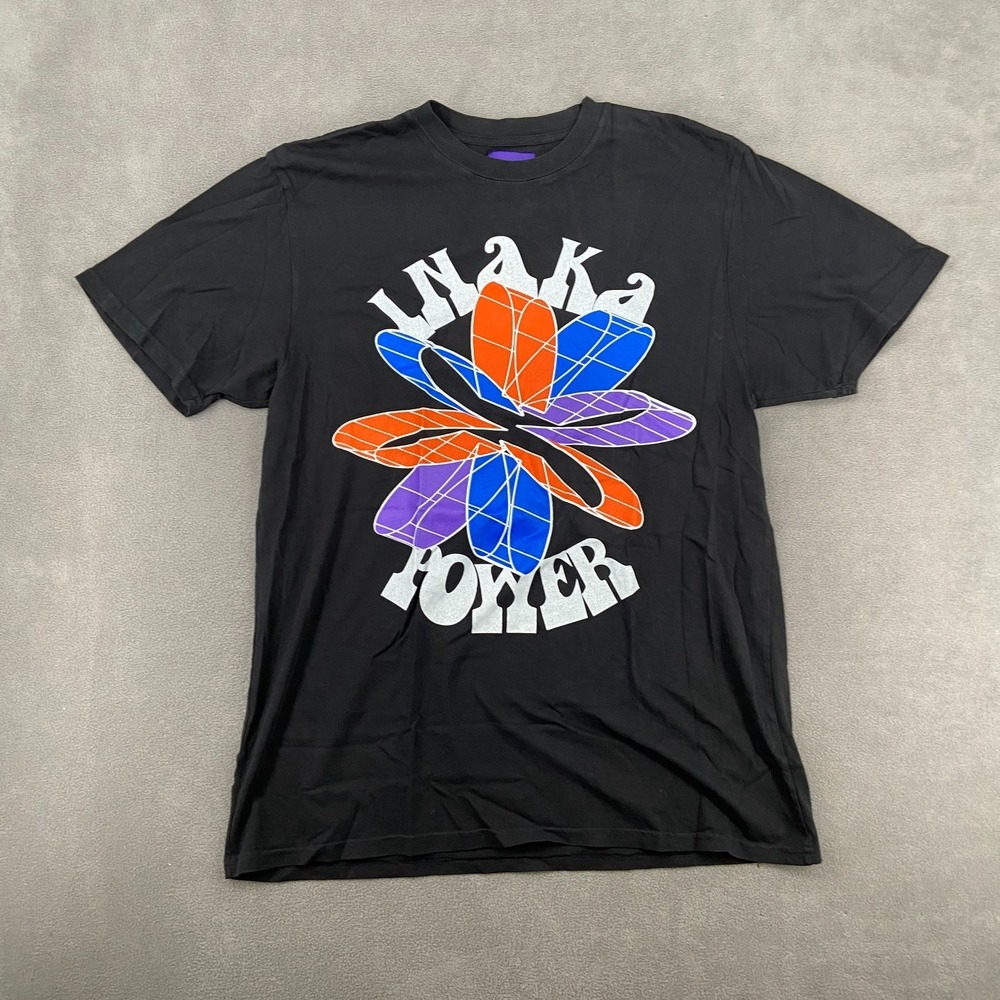 Inaka Power T Shirt Mens XL Black Short Sleeve Regular Fit Streetwear Crewneck